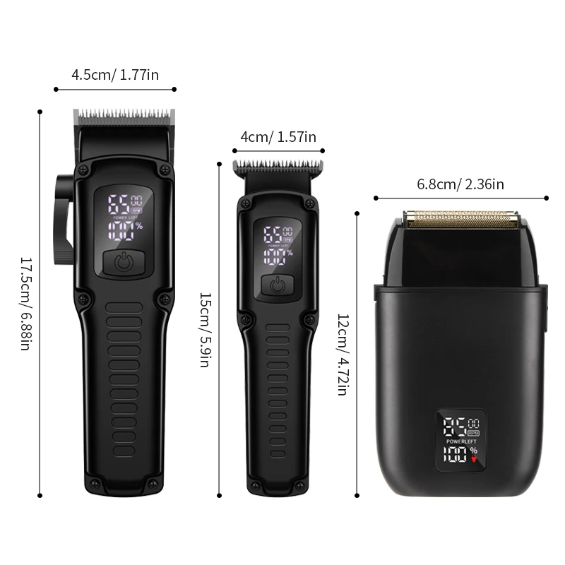 3 в 1 Мужская машинка для стрижки волос с триммером