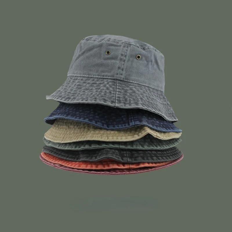 

Vintage Denim Bucket Hats Women Fisherman Hat Outdoor Men Washed Cotton Panama Hat Fashion Hip Hop Gorros Bob Hat
