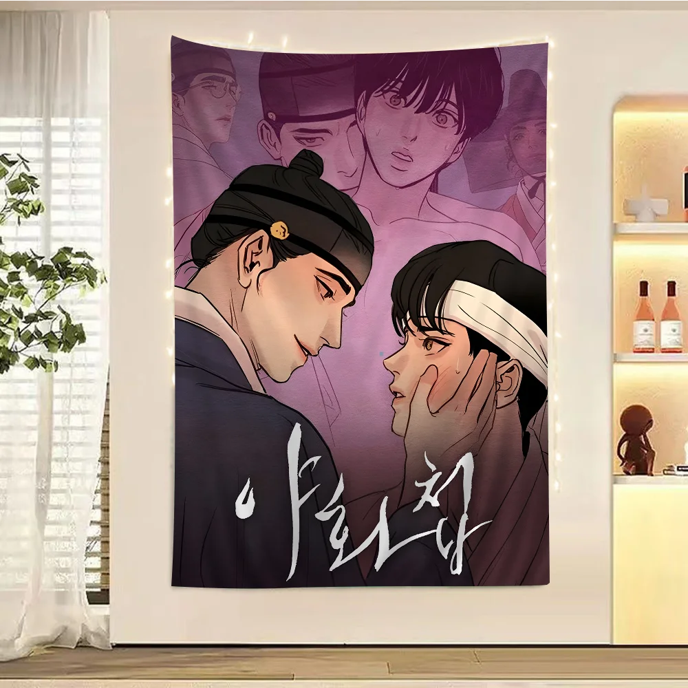 Большой настенный гобелен с принтом комиксов P-Painter Of The N-Night дешевый в стиле хиппи