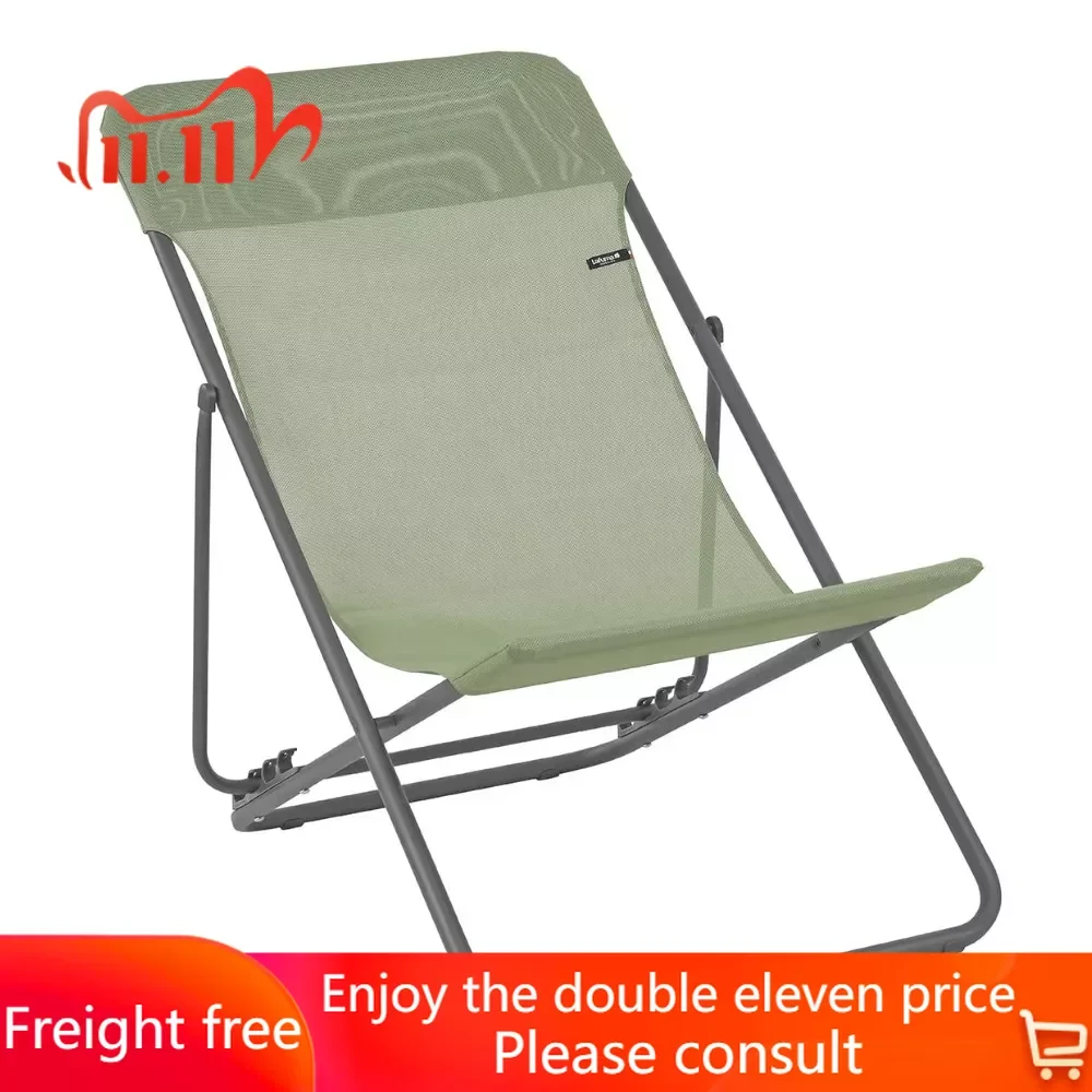 

Basalt Steel Frame Folding Sling Chair, Set Of 2, Moss Fabric