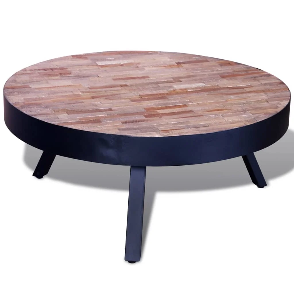 

Coffee Tables Living Room Modern Coffe Table Round Reclaimed Teak Wood