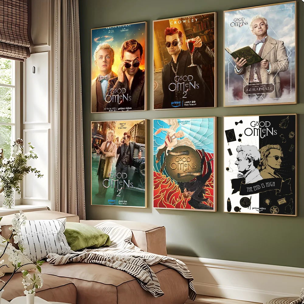 G-Good O-Omens ТВ белая бумага плакат водостойкая бумажная наклейка кофейня бар