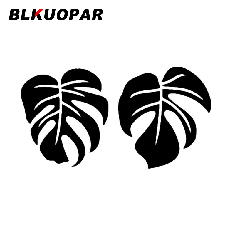 

Забавные наклейки BLKUOPAR с изображением листьев растений, наклейки на автомобиль с прикусом и царапинами, аниме переводная картинка, персональный фургон, мотоцикл, Стайлинг автомобиля