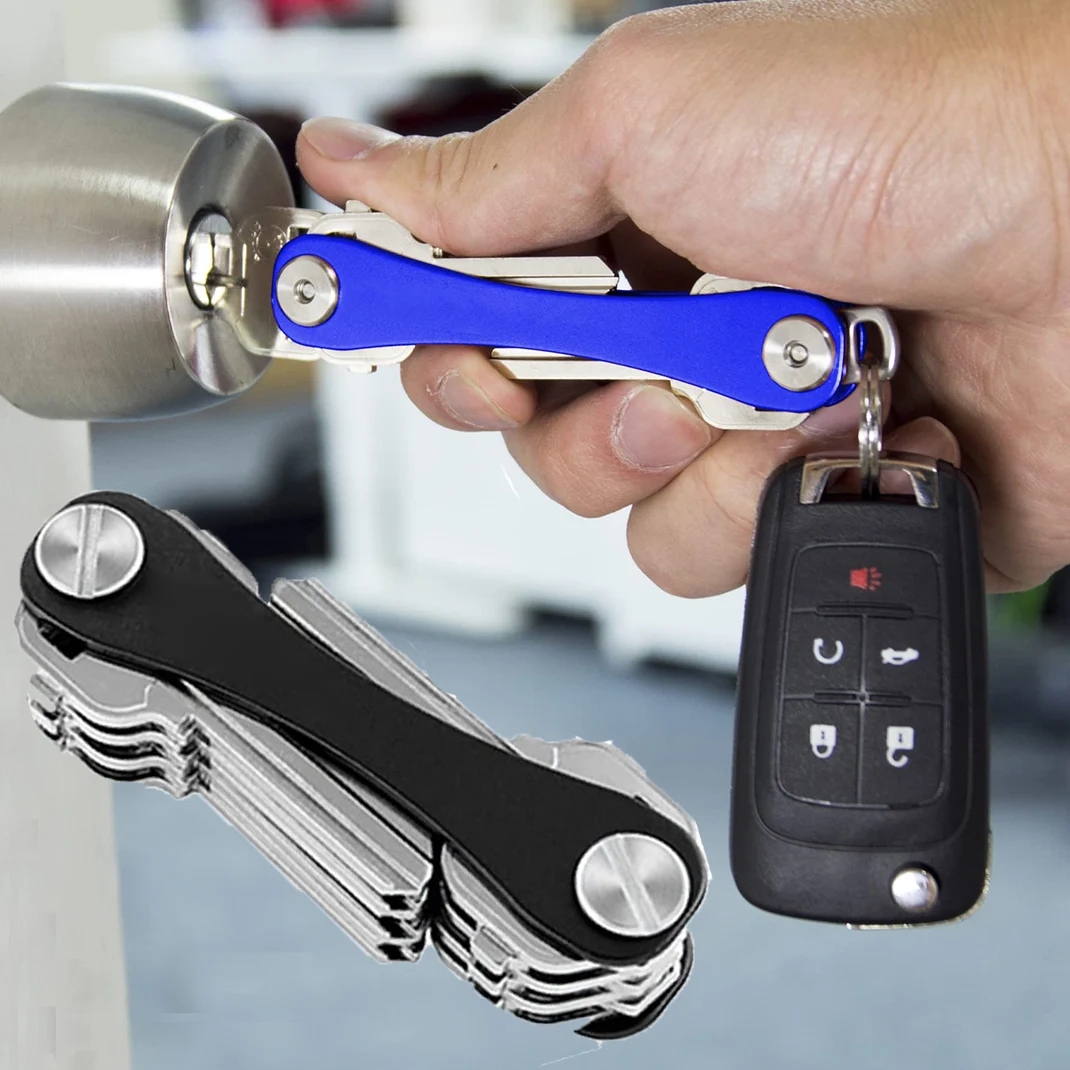 

Protable Key Chain Outdoor Mini Keychain Compact Key Decorative Holder Clip Home Storage Metal Key Clip Aluminum Organizer