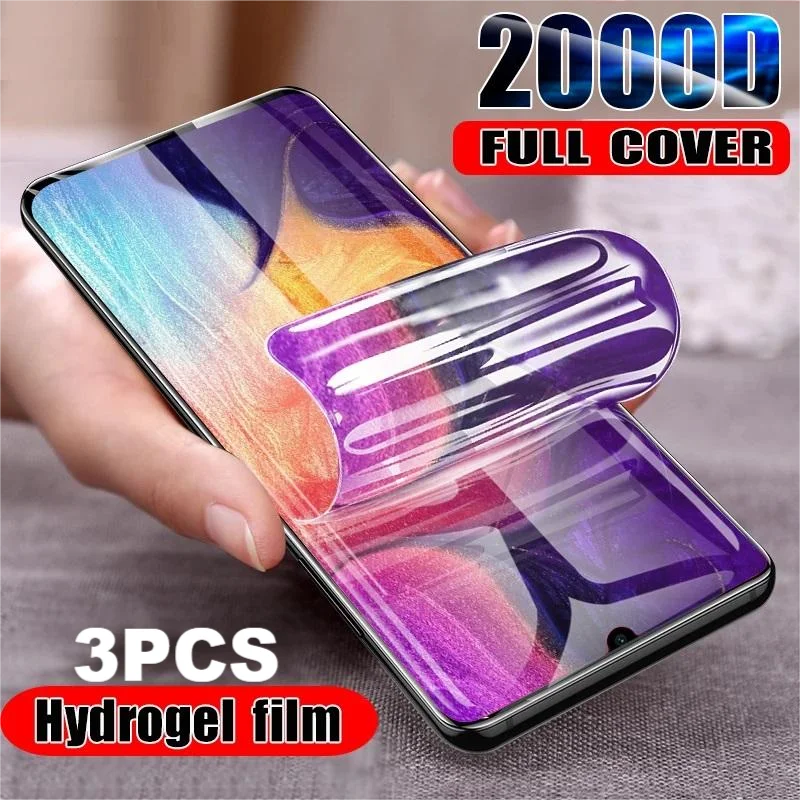 

3 шт. Защитная пленка для Samsung Galaxy A02 A12 A22 A32 A42 A52 A72 M02 M12 M32 M42 F02S F12 F13 F23 F41 F52 F62 Гидрогелевая пленка