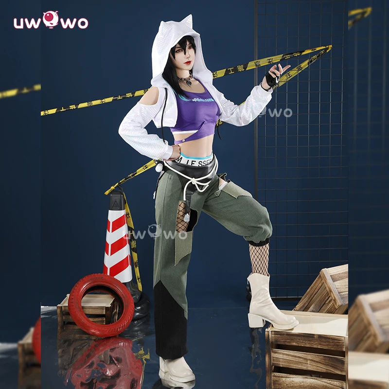 Фото Серия UWOWO Collab: Косплей-игра Ashe Overwatchh 2x LEe SSERAFIMm Fearlesss Ashe Косплей Костюм XS-XXL Костюм на Хэллоуин №2