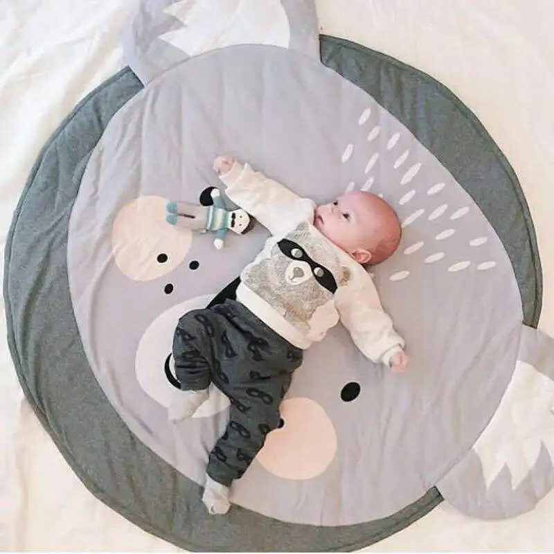 

Kids Play Game Mats 90CM Round Carpet Rugs Mat Cotton Swan Crawling Blanket Floor Carpet Toys Room Decoration INS Baby Gifts
