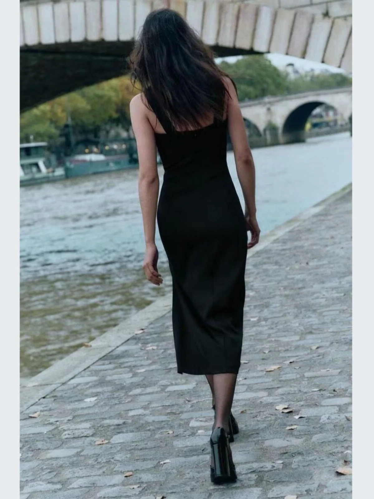 Za2024 осенне-зимняя новая женская одежда легкое роскошное платье миди с шелковой