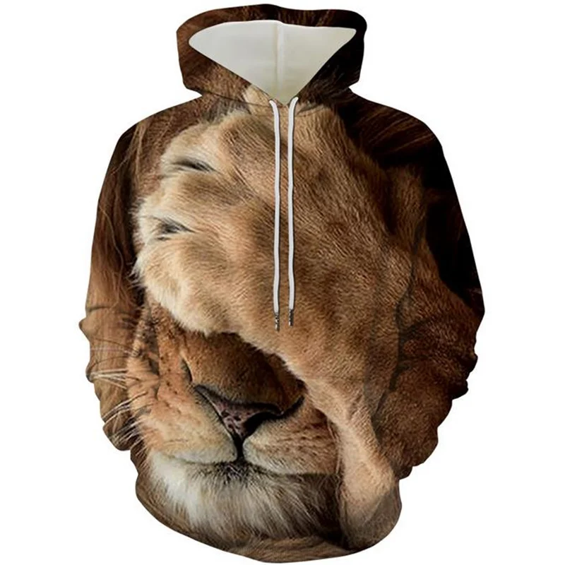 

European American Style Holloween Cosplay Lion Themed Clothing Unisex Loose Causual 3D Print Pullover Holloween Party Dress