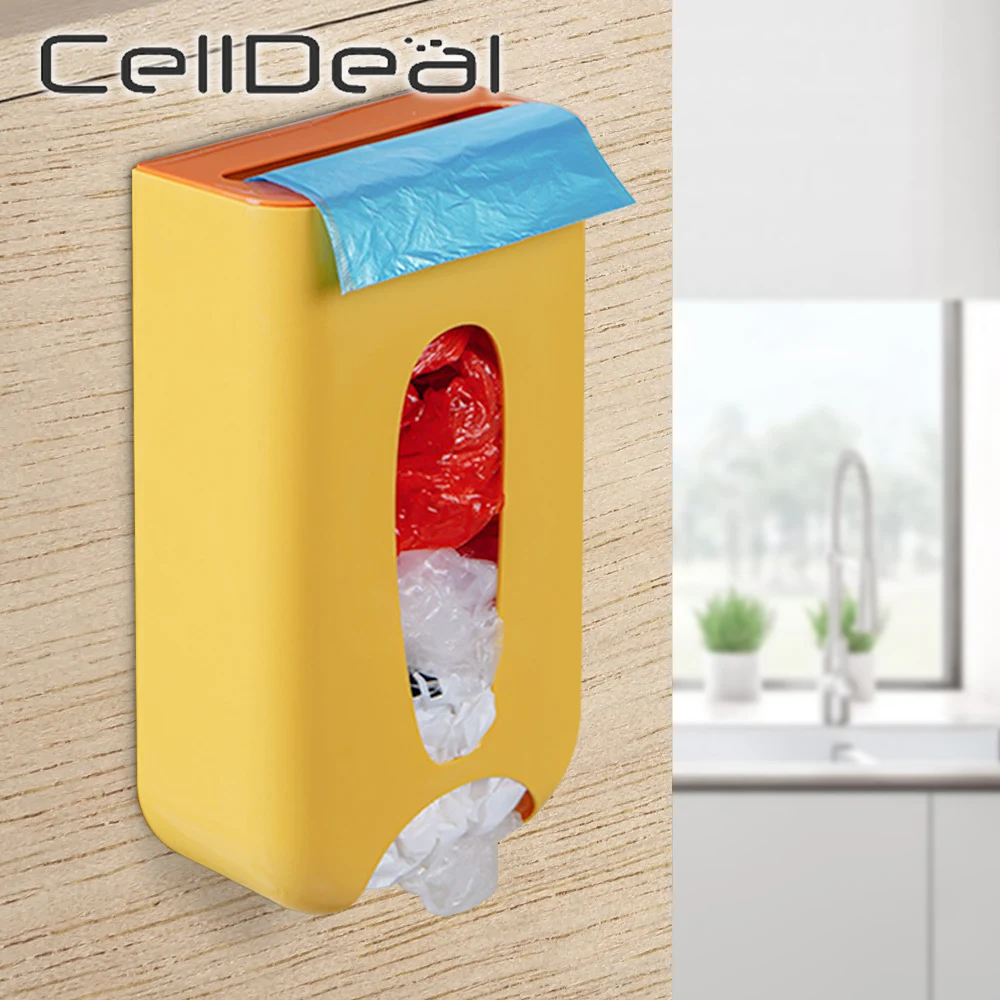 

Creative Plastic Bag Storage Rack Wall Hanging Kitchen Bathroom Garbage Bag Storage Box Multi-purpose Garbage Bag Dispenser