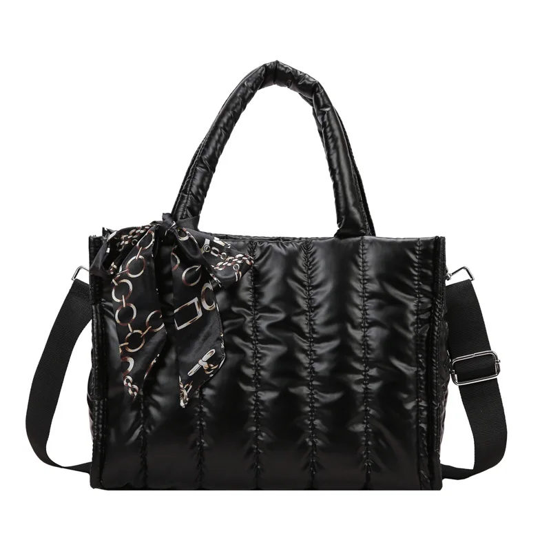 2023 New Space Cotton Shoulder Messenger Bag Fashion Bright Casual Cotton Large Capacity Casual Totes Women Purse And Handbags