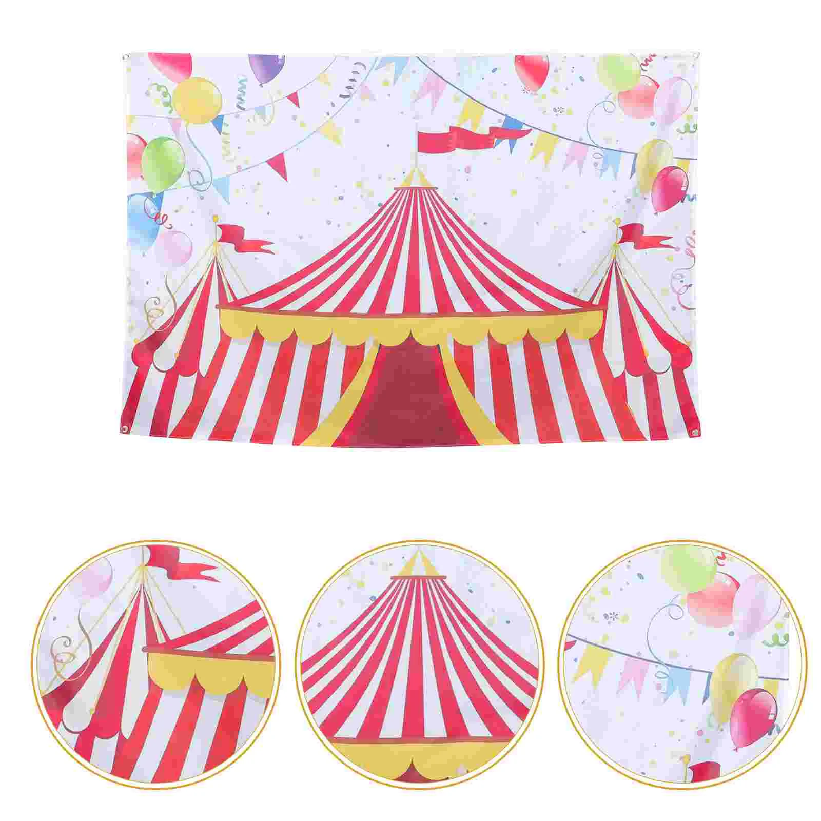 

Carnival Backdrop Circus Party Banner Photo Background Hanging Photography Theme Decorations Supplies Props Tent Cloth Birthday