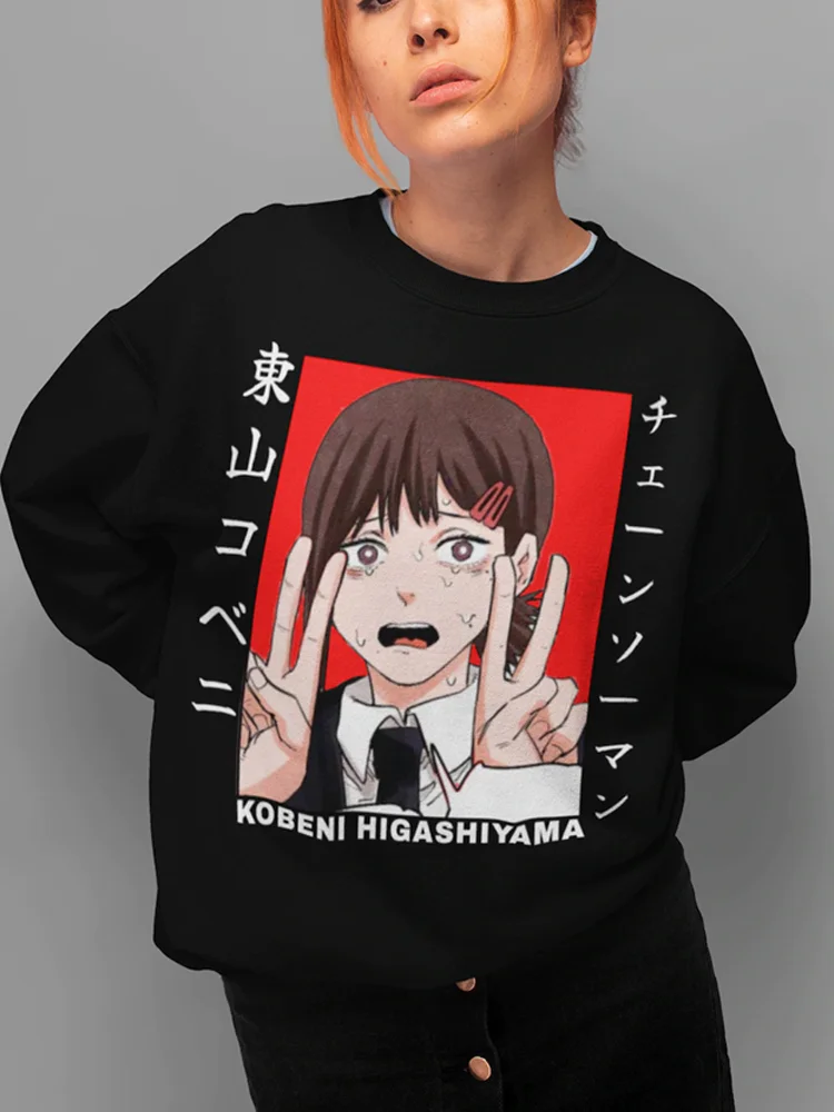 

Unisex Kobeni Higashiyama Hoodies Sweater Chainsaw Man Warrior Power Denji Makima Pochita Devil Chainsaw Man Anime Sweatshirt