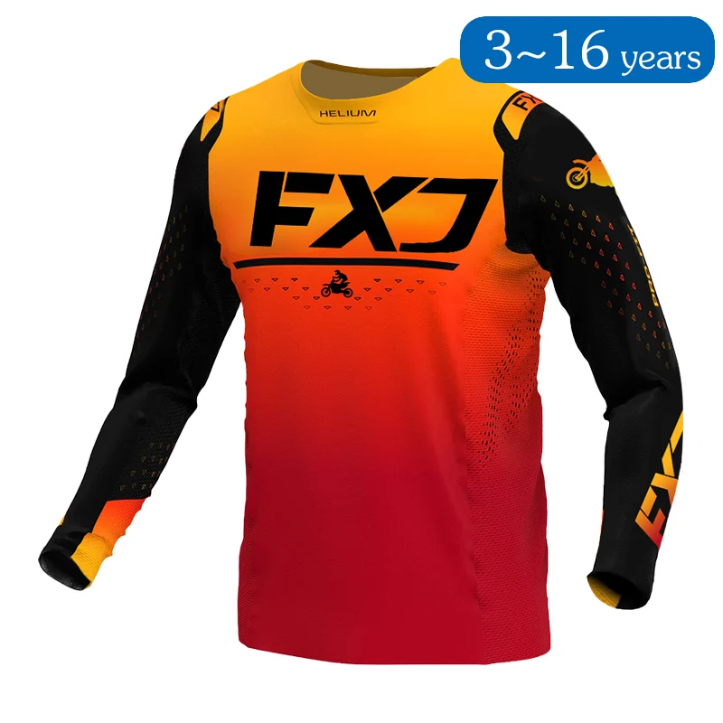 Детская футболка для мотокросса рубашка внедорожников мальчиков и девочек 3 4 5 6 7