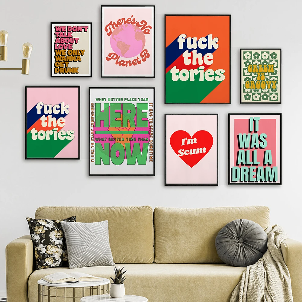 

Abstract Rock Radio Lyrics Typographic Wall Picture Framed Canvas Painting Indie Punk Band Music Art Concert Poster Room Decor