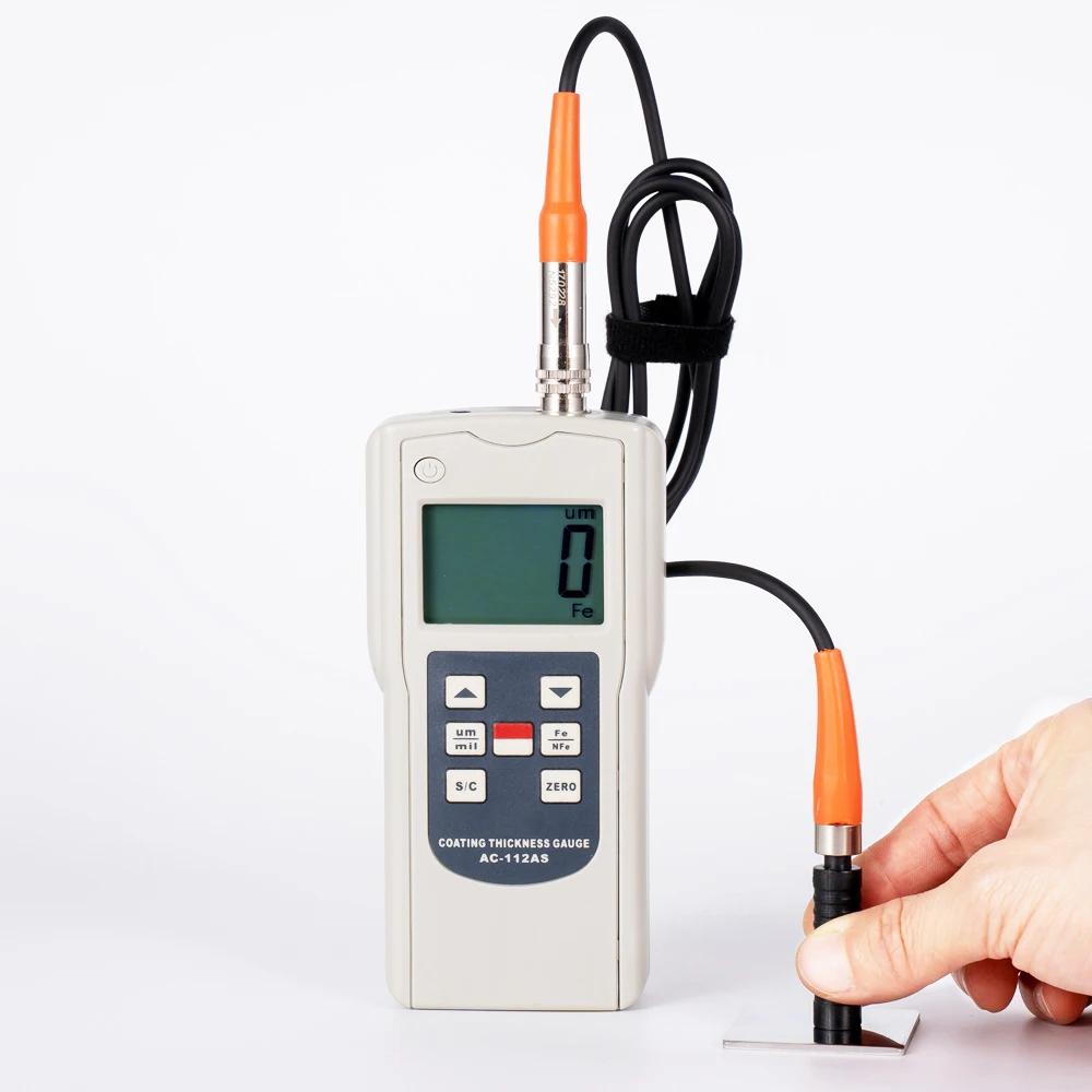 

Digital Display coating thickness gauge AC-112AS iron-based and non-iron-based 2 Coating Thickness Gauge 0~1250 µm/0 ~ 50mil