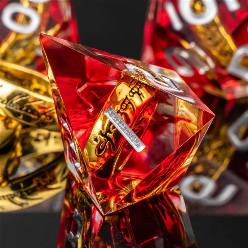 Набор костей KERWELLSI DND из смолы с острыми краями D &amp многогранные кости для