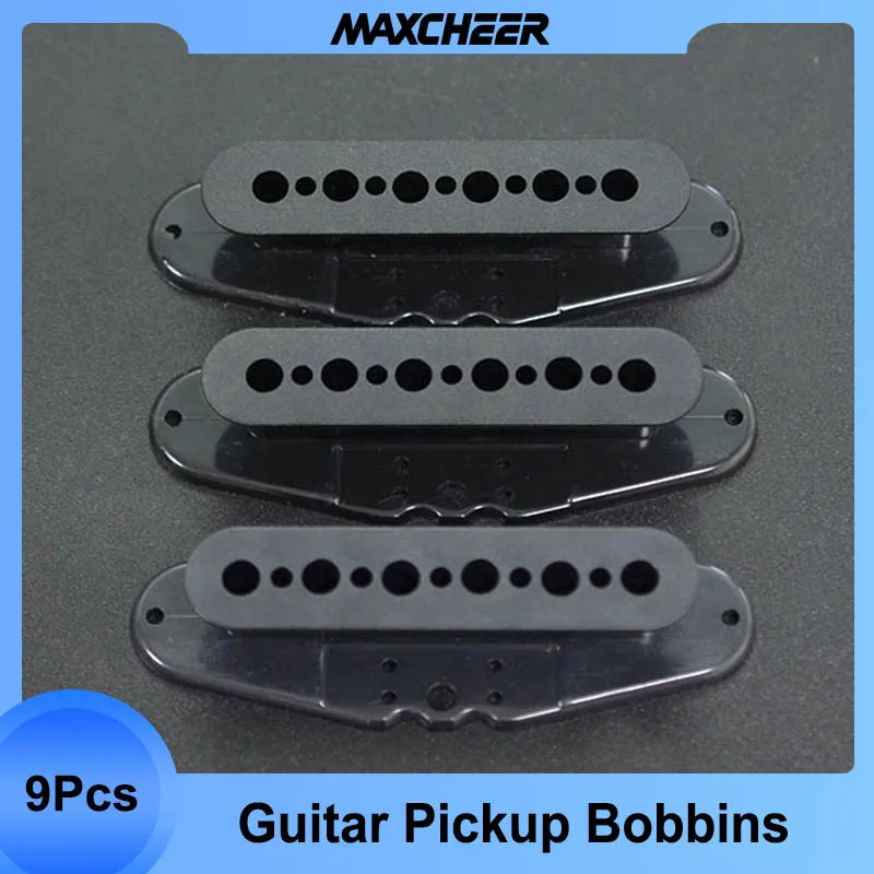 

9pcs Single Coil Electric Guitar Pickup Slug Bobbin 48/50/52mm Violao Neck/Middle/Bridge Pickup Coil lnternal model cover
