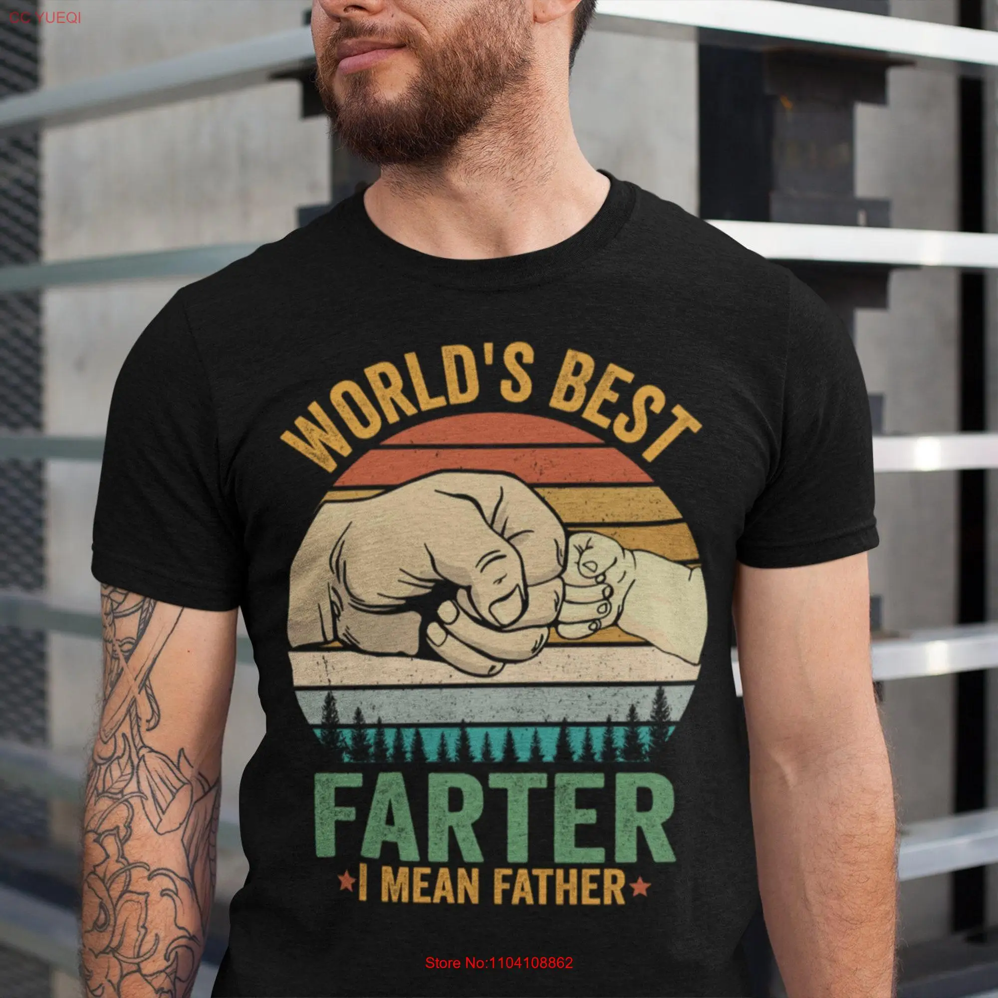 Футболка с надписью Farter I Mean Father