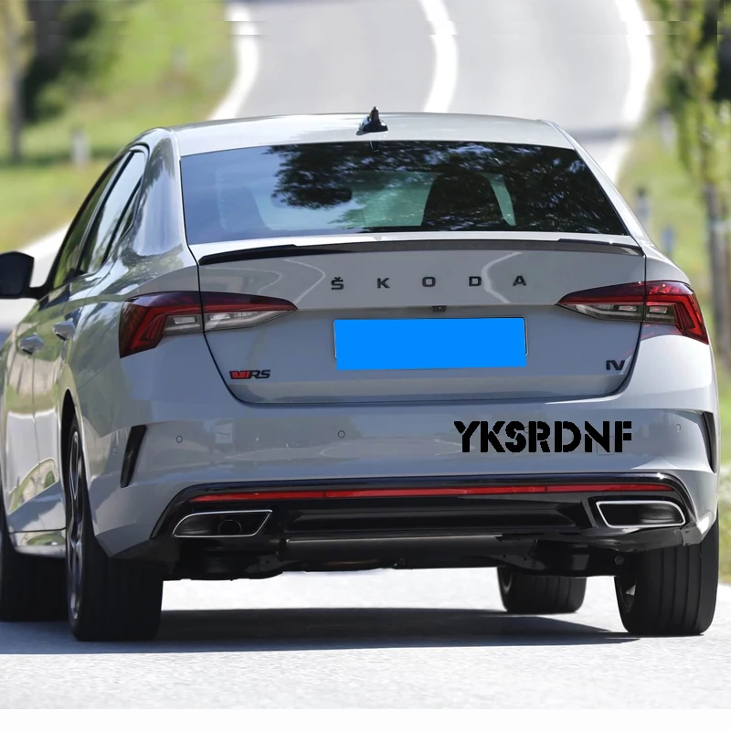 Спойлер V-образного стиля для Skoda Octavia 2020 2021 Стайлинг автомобиля АБС-пластик