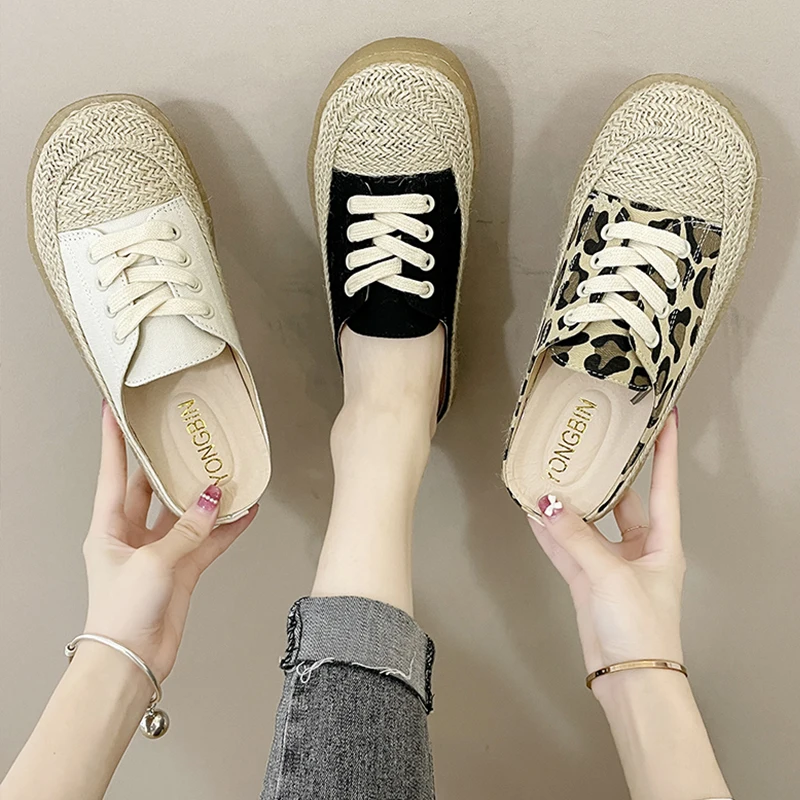 

Сланцы женские на платформе и резиновой подошве, роскошные шлепанцы на плоской подошве, дизайнерская обувь из хлопчатобумажной ткани, с перекрестной шнуровкой, Ba