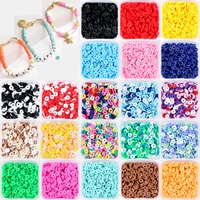 boxed 500pcs multi colors polymer clay beads 6mm chip disk flat round spacer beads for bracelets jewelry making girls earring
