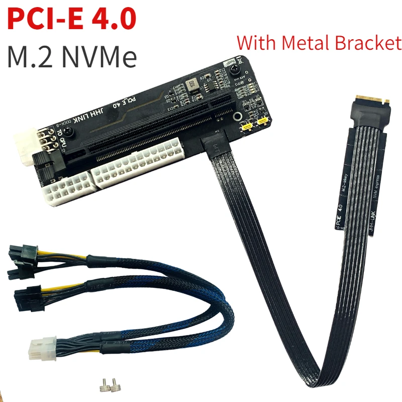 Computador Portátil Gen4 M.2 Nvme m Chave para Pci-e 4.0×4 Velocidade Total Riser Cabo Mais Suporte Base Egpu Placa Gráfica Externa Constrói Estações de Encaixe