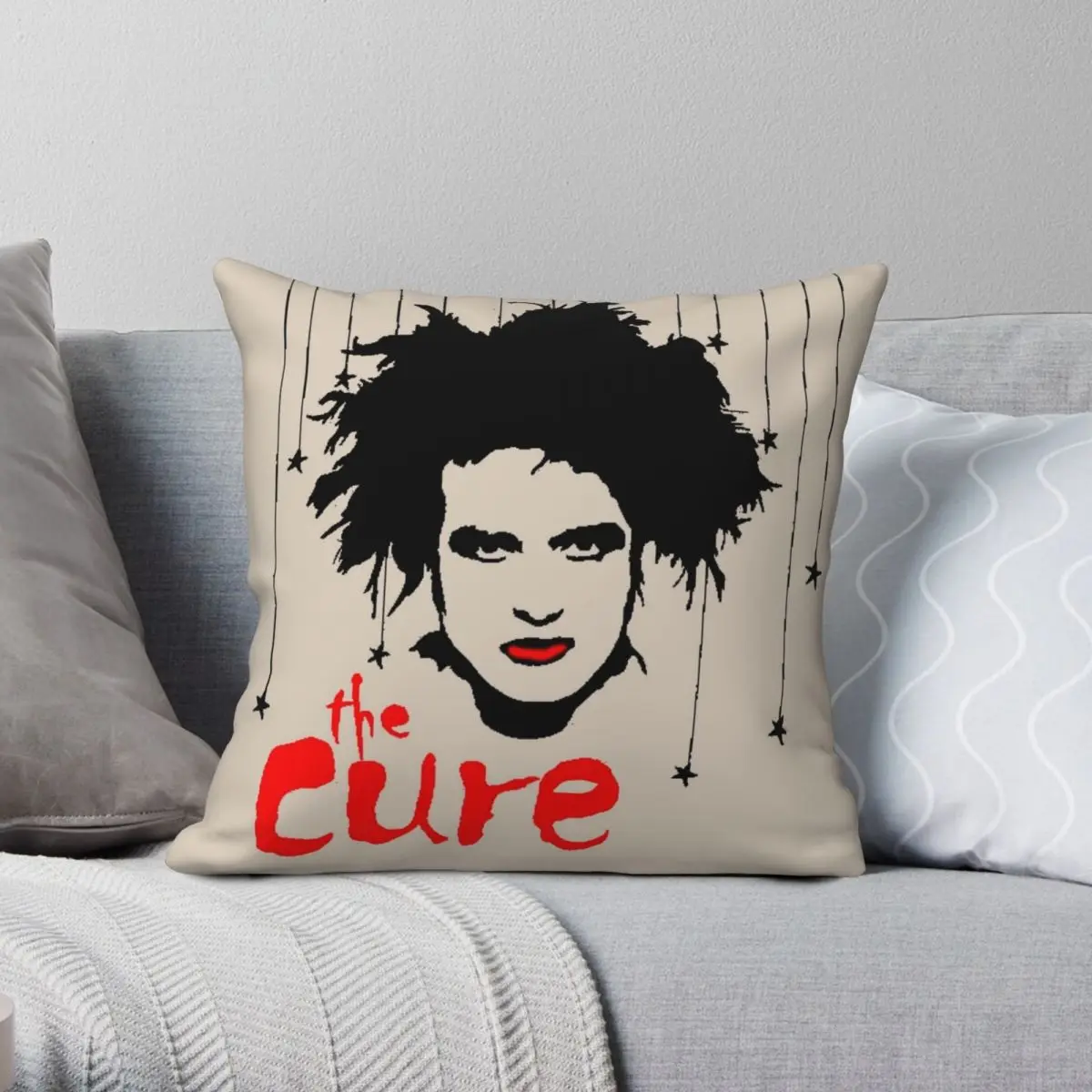 

Thee Ecures Square Pillowcase Polyester Linen Velvet Pattern Zip Decor Pillow Case Room Cushion Case 45x45