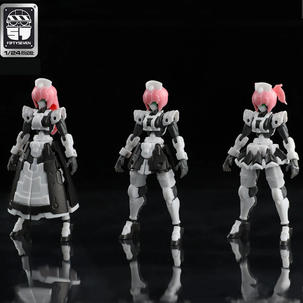 

FIFTYSEVEN Industry Type.3 Type.9 Type.5 No.57 Maid YUI Armored Puppet Oni Flame Grave Frog 1/24 Scale Action Figure Toys
