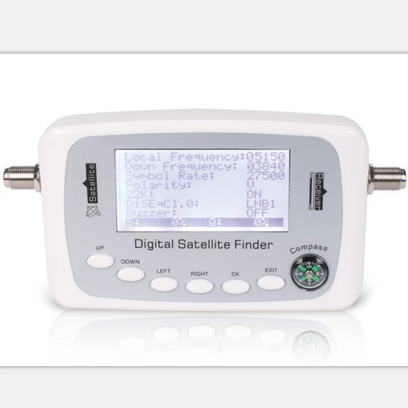 Medidor buscador de satélite digital 4K con pantalla LCD, receptor de tv Satelital, SF-500