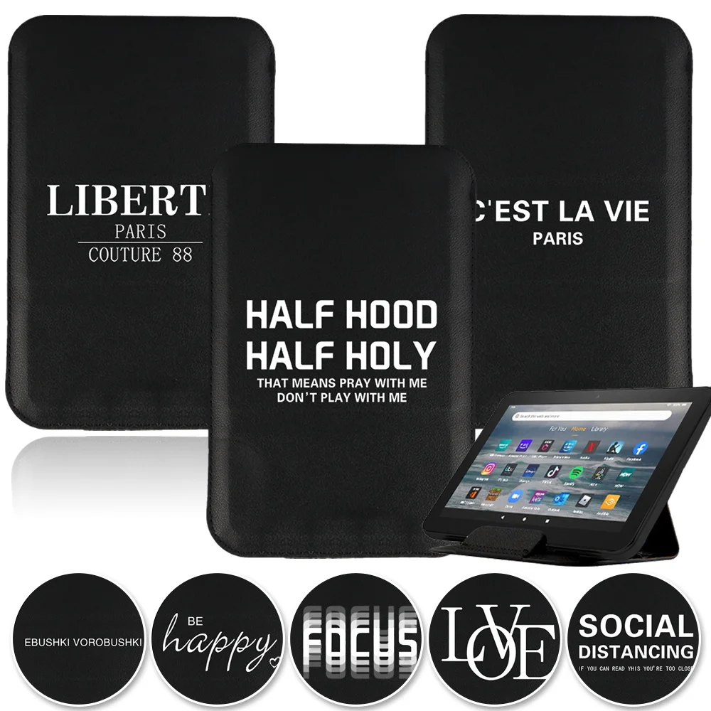

Universal Text Series Tablet Bag Case Magnet Pack 7 8 10 10.1 Inch Sleeve Magnetic Stand New Cover Pouch Leather Folding Holder