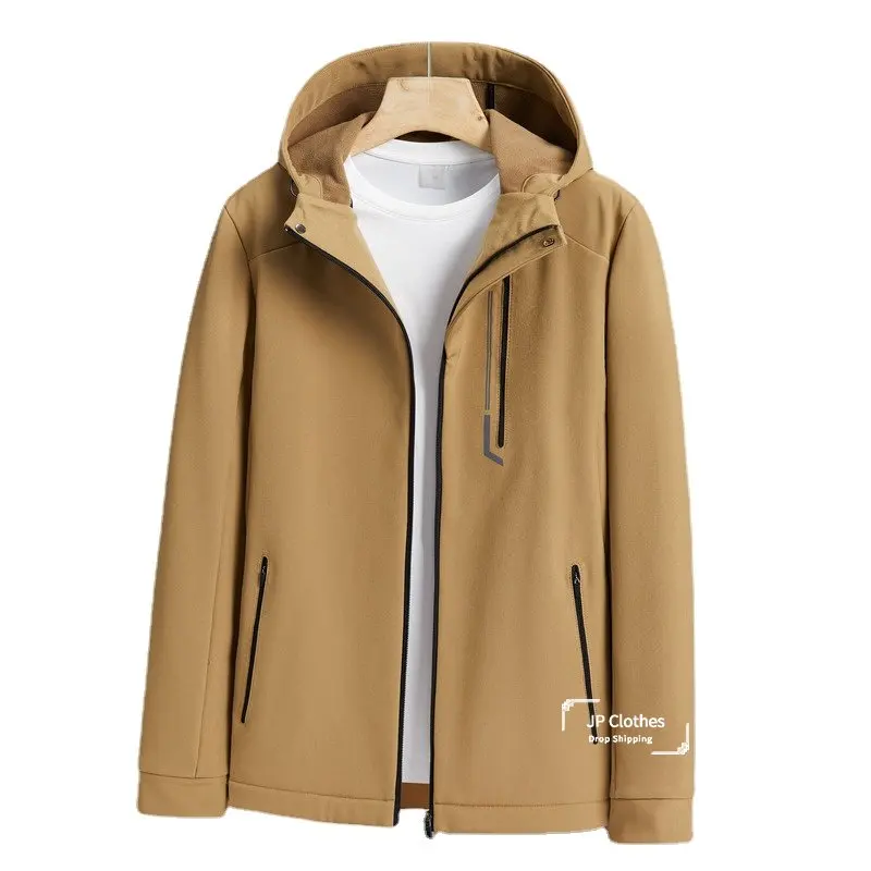 

Куртка мужская и женская с капюшоном, тонкая водонепроницаемая и ветрозащитная однотонная, с мягкой оболочкой, однотонная уличная куртка для альпинизма, весна-осень