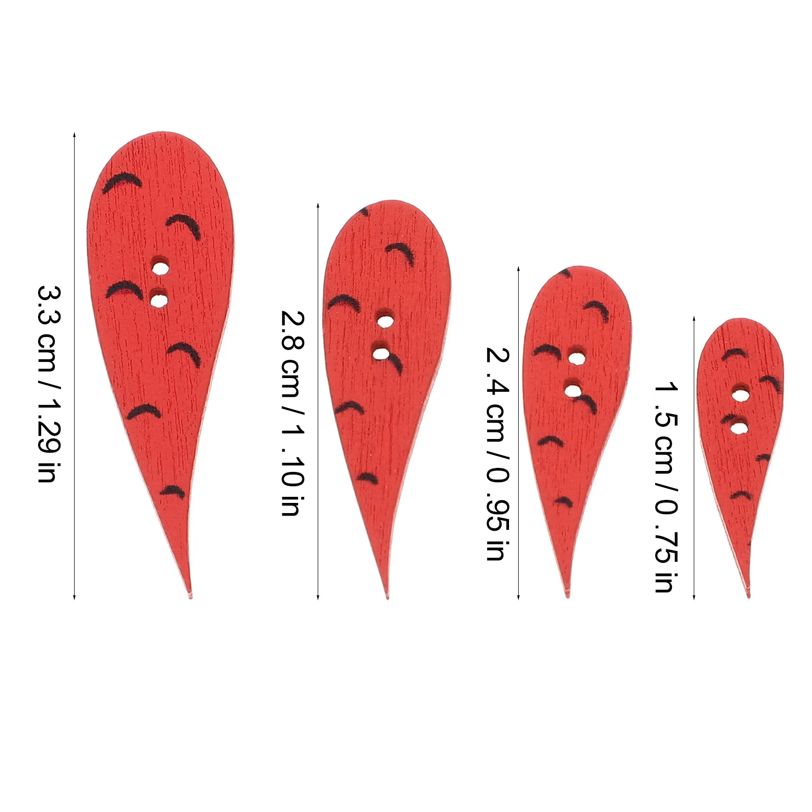 200 шт. пуговицы для изготовления деревянных моркови рождественские в виде