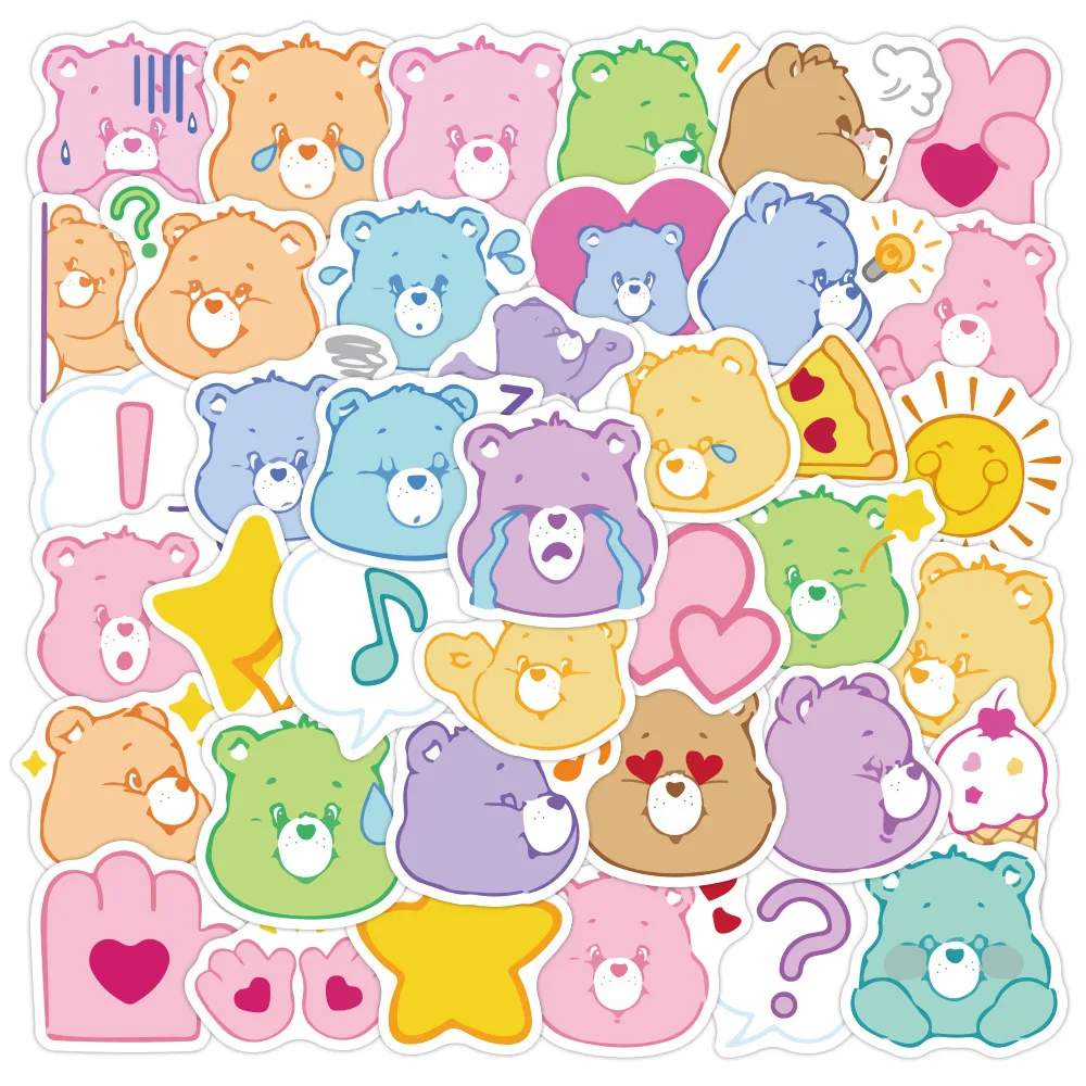 

40/50 Pieces of Cute Kawaii Care Bears Stickers Kids Rewards Christmas Gifts