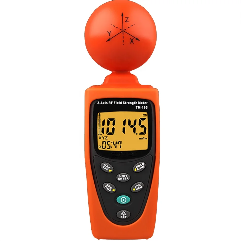 

TM-195 3-Axis RF Field Strength Meter EMF Meter Measuring and Monitoring Radio Frequency(RF) Electromagnetic Field Strength
