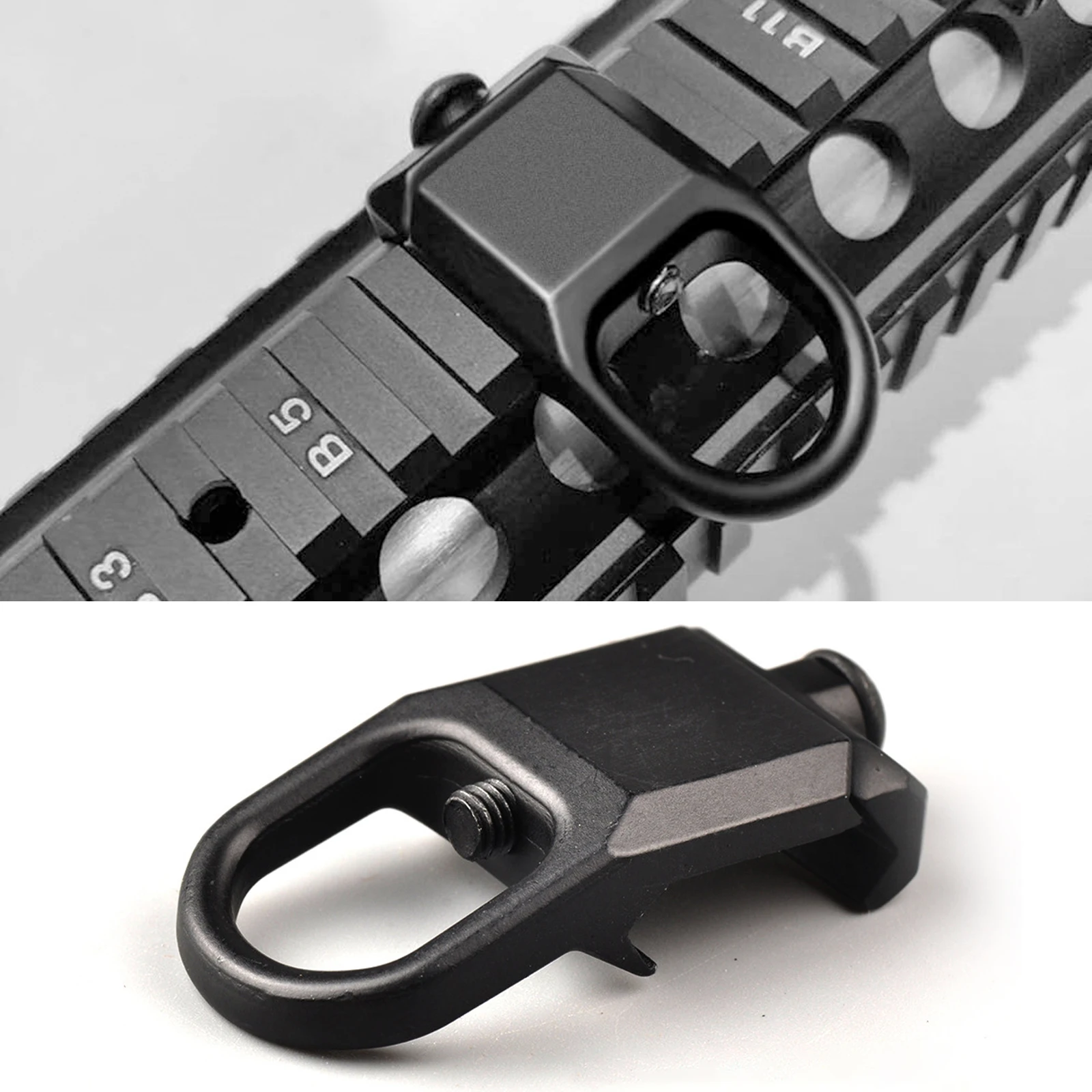 

2Pcs Tactical Quick Detach RSA-GBB Buckle Rifle Sling Swivel Hook Mount Adapter For 20mm Picatinny Weaver Rail Hunting