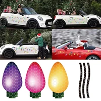 magnetic decal car magnets santa claus reindeer light bulb reflective stickers high visibility waterproof stickers