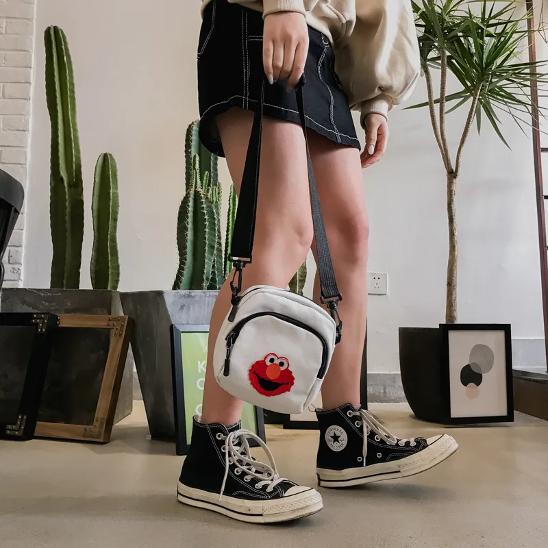 Холщовая Сумка через плечо с изображением монстра из мультфильма - купить по