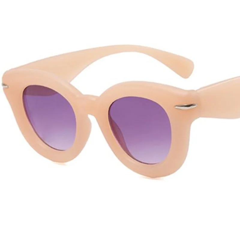 Модные солнцезащитные очки женские ярких цветов анти-УФ-очки в большой оправе