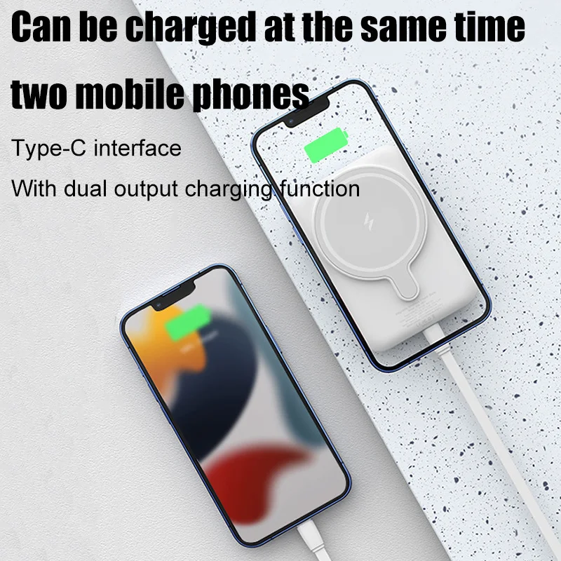 10000mAh 22.5W Magnetic Wireless Charge For iPhone 13 12 11 Pro Max Magsafing Fast Charge for Samsung Power Bank Battery Pack