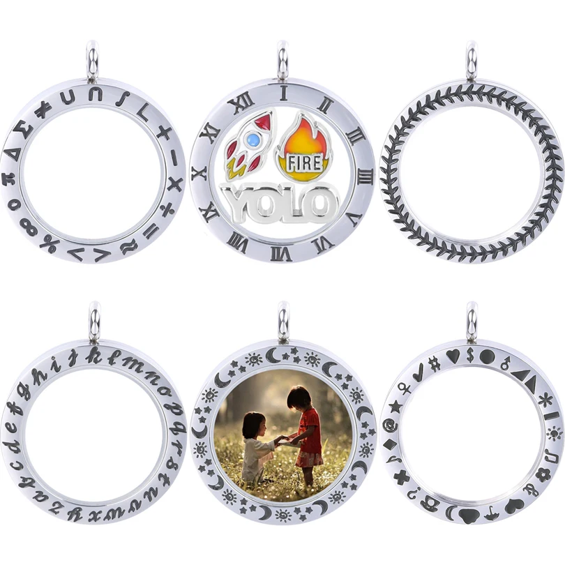 

Stainless Steel Black Drop Oil figure Punk Glass Floating Locket Jewelry Medallion Photo Relicario Necklaces for Men Pendant