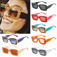 small rectangle sunglasses fashion designer leopard print square sun glasses for women shades uv400 female eyewear