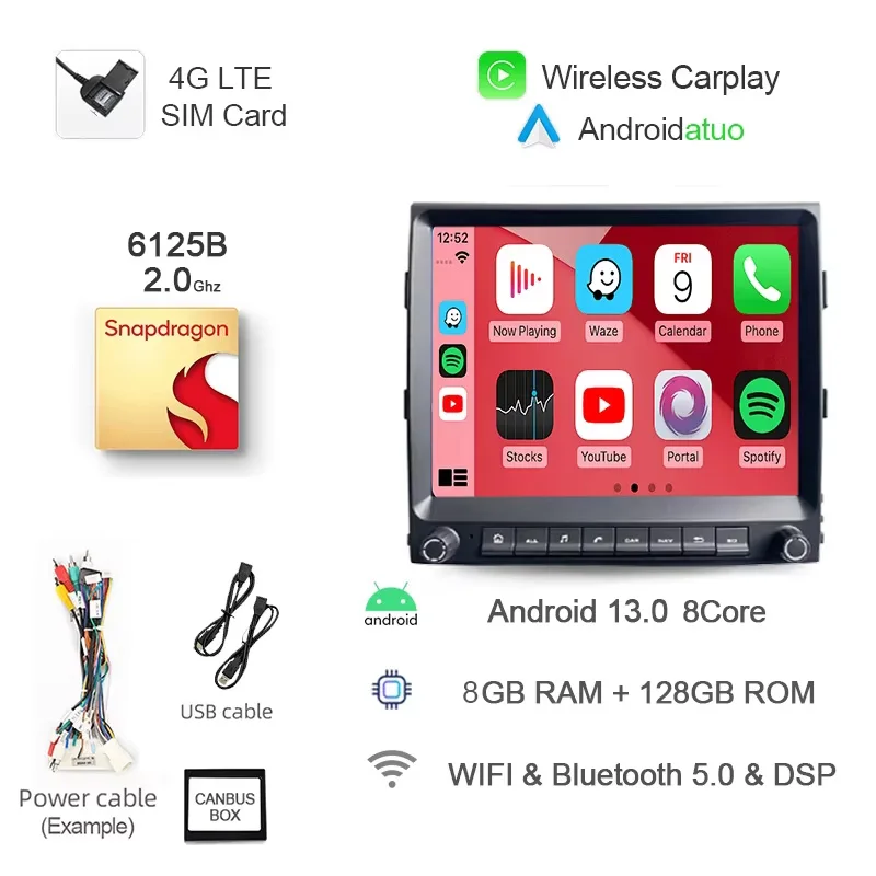 

Автомобильный DVD-плеер IPS, 2 din, Android 13, 8 ГБ, навигация, Wi-Fi, Bluetooth, GPS, автомобильное радио для Porsche Cayenne 955, 957, 958, 2011-2017
