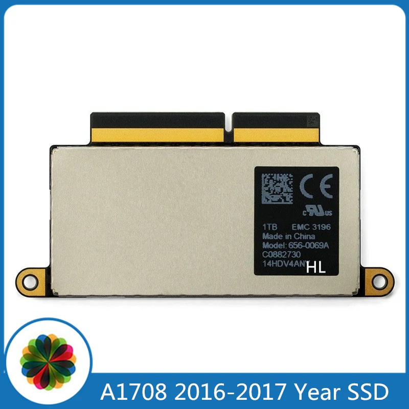 Оригинальный A1708 2016 2017 SSD 128 ГБ 256 ГБ 512 ГБ 1 ТБ для MacBook Pro Retina 13,3 дюйма материнская плата EMC3164 EMC2978 работает хорошо