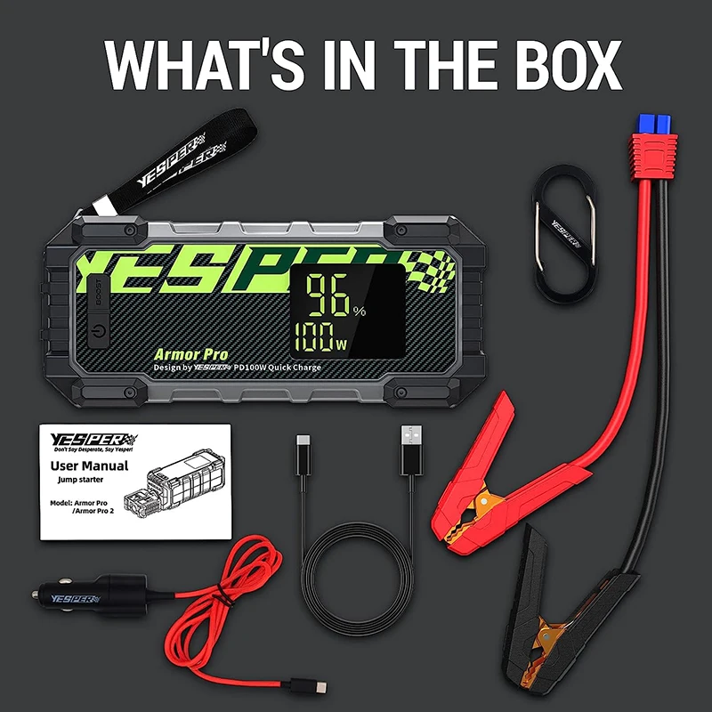 yesper Armor pro быстрая зарядка 66666 мАч портативный блок питания 12 В аварийный источник