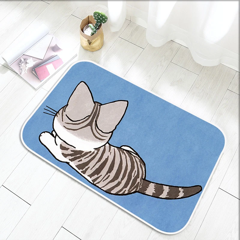

Obedient lovely clever cat kitchen guest room carpet corridor balcony bedroom bathroom door exit inside and outside non-slip mat