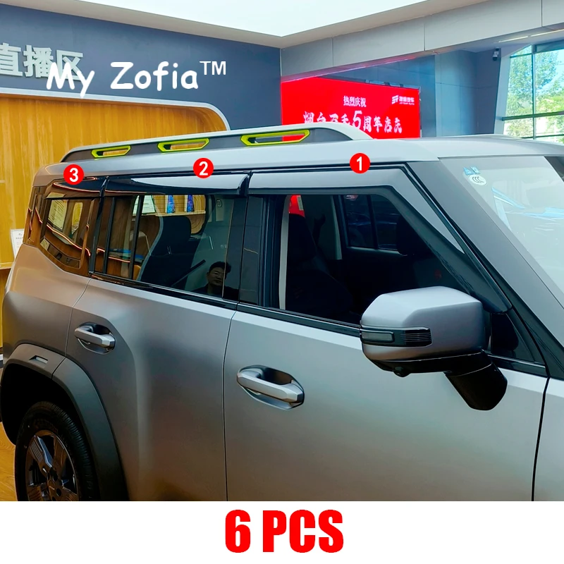 

Для JETOUR T2 Shanhai T2 2024 2025 2026 автомобильный оконный козырек Shelte дождевик для бровей, тент, дефлектор, защитная накладка, аксессуары