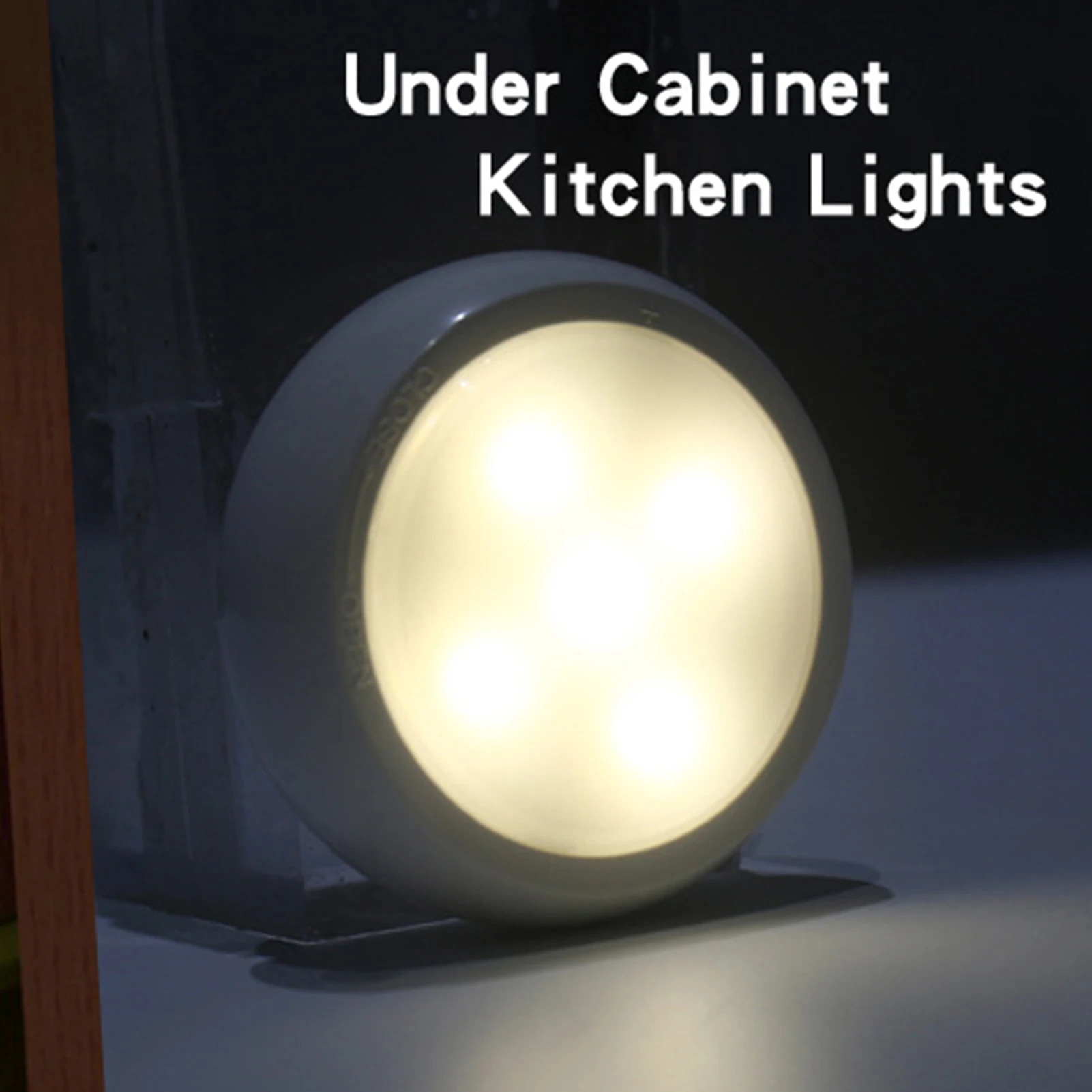 

RGBW 11LED 6pcs Under Cabinet Lights with 2 Controller Dimmable Colorful Atmospheres Night Light for Kitchen Closet Counter Wall