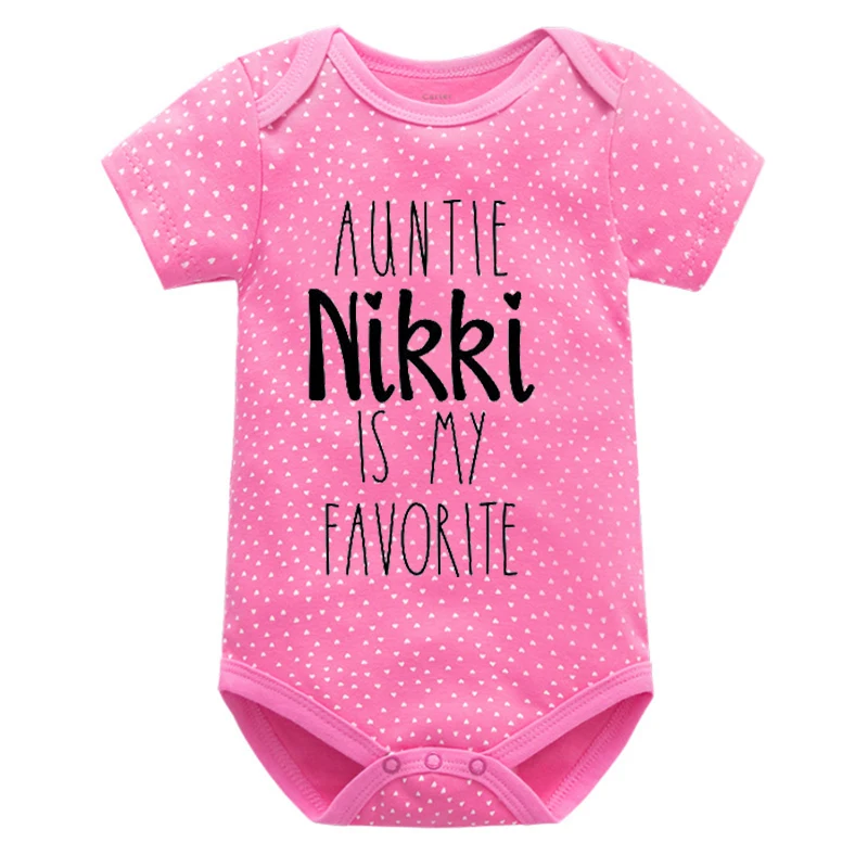 

Auntie Is My Favorite Baby Clothes Aunt Gift 2021 Personalized Mommy and Me Clothes Customizable Fashion T-Shirts M