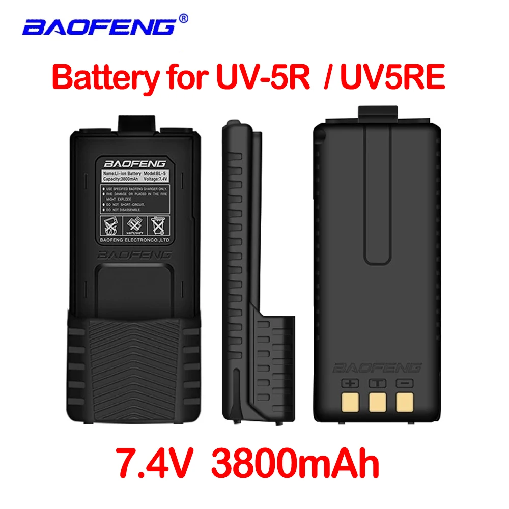 

Baofeng USB 3800mAh Spare Original Battery BL-5R UV-5R 1800mAh Battery for Walkie Talkie BF-F8 Uv 5r Uv5r UV-5RE UV-5RA 5RB 5RL